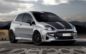 Preview wallpaper gray, auto, abarth, supersport, front view, style, mountain