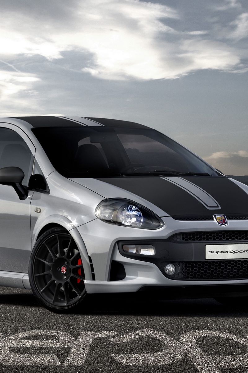 Download Wallpaper 800x10 Gray Auto Abarth Supersport Front View Style Mountain Iphone 4s 4 For Parallax Hd Background