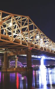 Preview wallpaper great bridge, louisville, usa, night