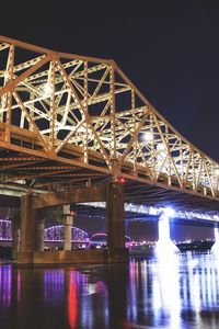 Preview wallpaper great bridge, louisville, usa, night