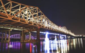 Preview wallpaper great bridge, louisville, usa, night