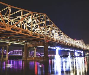 Preview wallpaper great bridge, louisville, usa, night