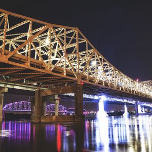 Preview wallpaper great bridge, louisville, usa, night