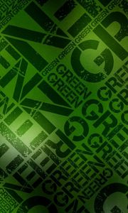 Preview wallpaper green, black, lettering, wall, letters
