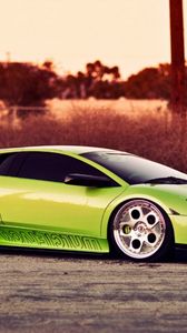Preview wallpaper green, cars, style, lamborghini, sports