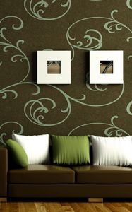 Preview wallpaper green, flat, brown, interior, style, design