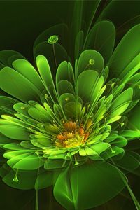 Preview wallpaper green, flower, background, colorful, light