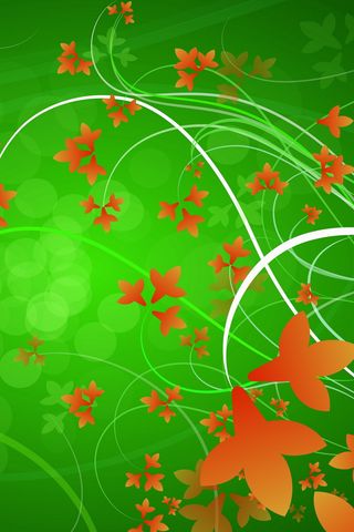 Download wallpaper 320x480 green, orange, flowers, patterns, leaves samsung galaxy ace gt-s5830, sony xperia e, miro, htc wildfire s, c, lg optimus hd background Download wallpaper 320x480 green, orange, flowers, patterns, leaves samsung galaxy ace gt-s5830, sony xperia e, miro, htc wildfire s, c, lg optimus hd background