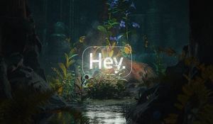 Preview wallpaper greeting, word, neon, light, cave, flowers