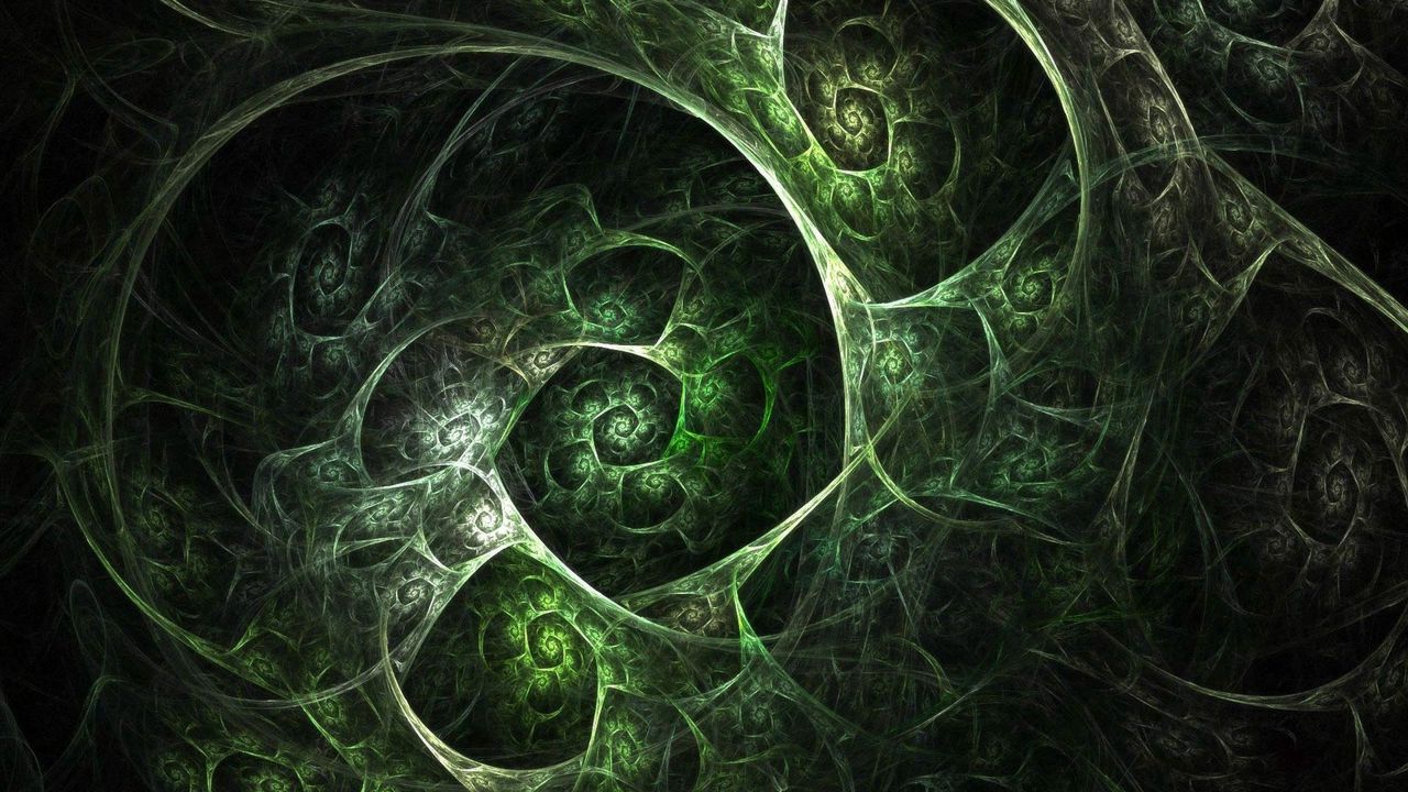 Wallpaper grid, cells, green, black, smoke