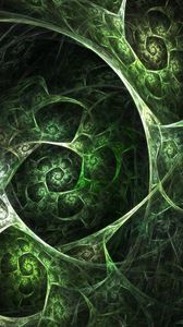 Preview wallpaper grid, cells, green, black, smoke