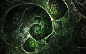 Preview wallpaper grid, cells, green, black, smoke