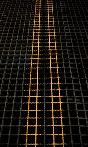 Preview wallpaper grid, metallic, structure, black, yellow