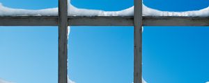 Preview wallpaper gridded, lattice, window, snow, sky