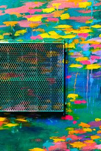 Preview wallpaper grille, paint, wall, colorful, street art