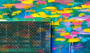 Preview wallpaper grille, paint, wall, colorful, street art