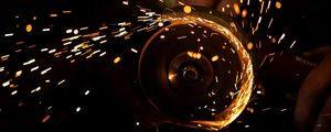 Preview wallpaper grinder, sparks, dark