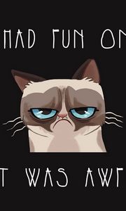 Preview wallpaper grumpy cat, cat, funny, sadness, grief