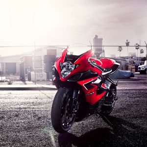 Preview wallpaper gsx-r, suzuki, motorcycle, red, 1000
