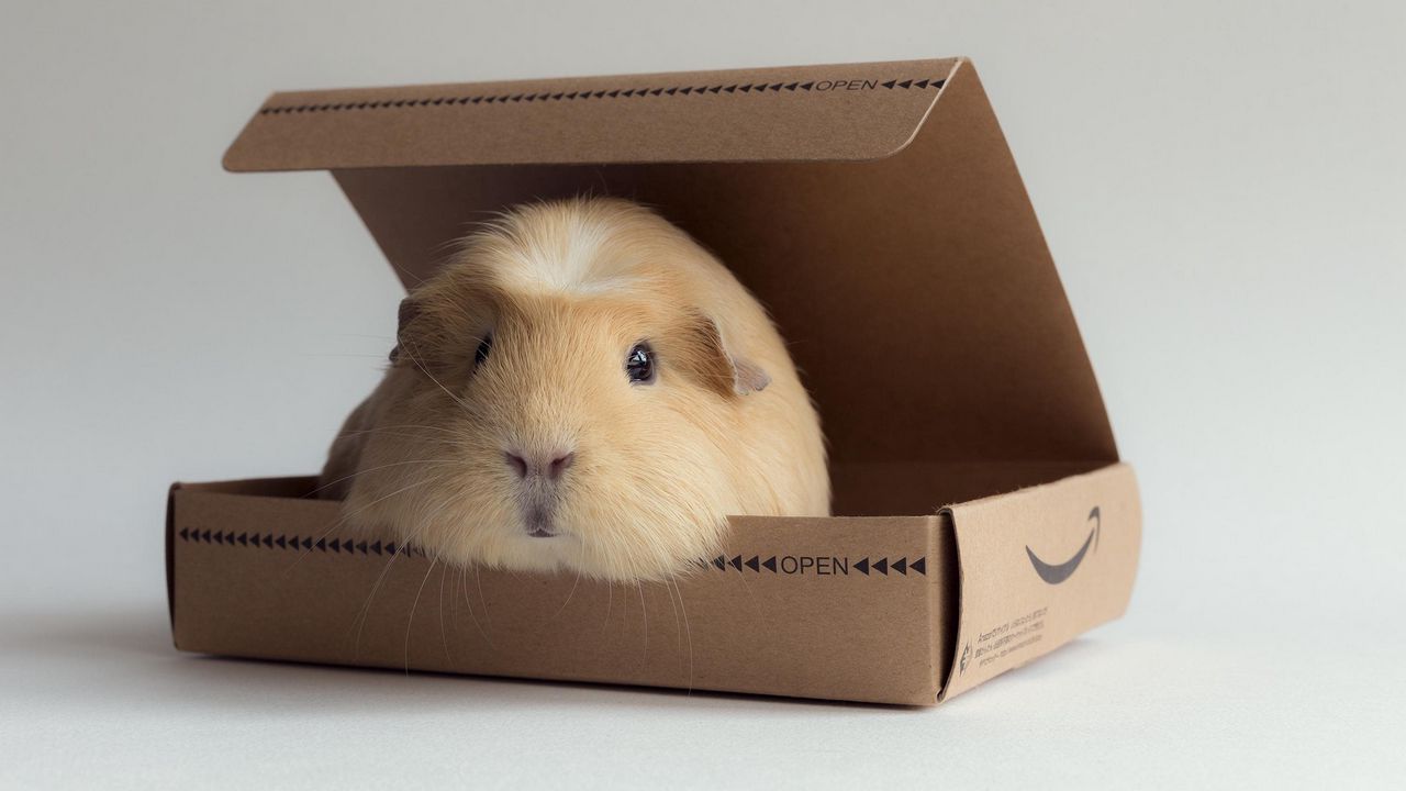 Wallpaper guinea pig, box, rodent