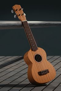 Preview wallpaper guitar, 3d, space, musical instrument