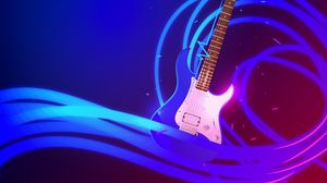 Preview wallpaper guitar, art, vector, wavy, music internet