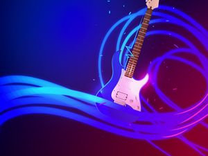 Preview wallpaper guitar, art, vector, wavy, music internet