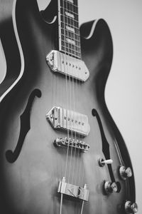 Preview wallpaper guitar, bw, electric guitar, strings
