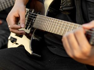 Preview wallpaper guitar, electric guitar, guitarist, music