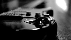 Preview wallpaper guitar, electric guitar, macro, music, dark