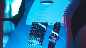 Preview wallpaper guitar, electronic, musical instrument, neon
