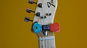 Preview wallpaper guitar, fingerboard, pick, musical instrument