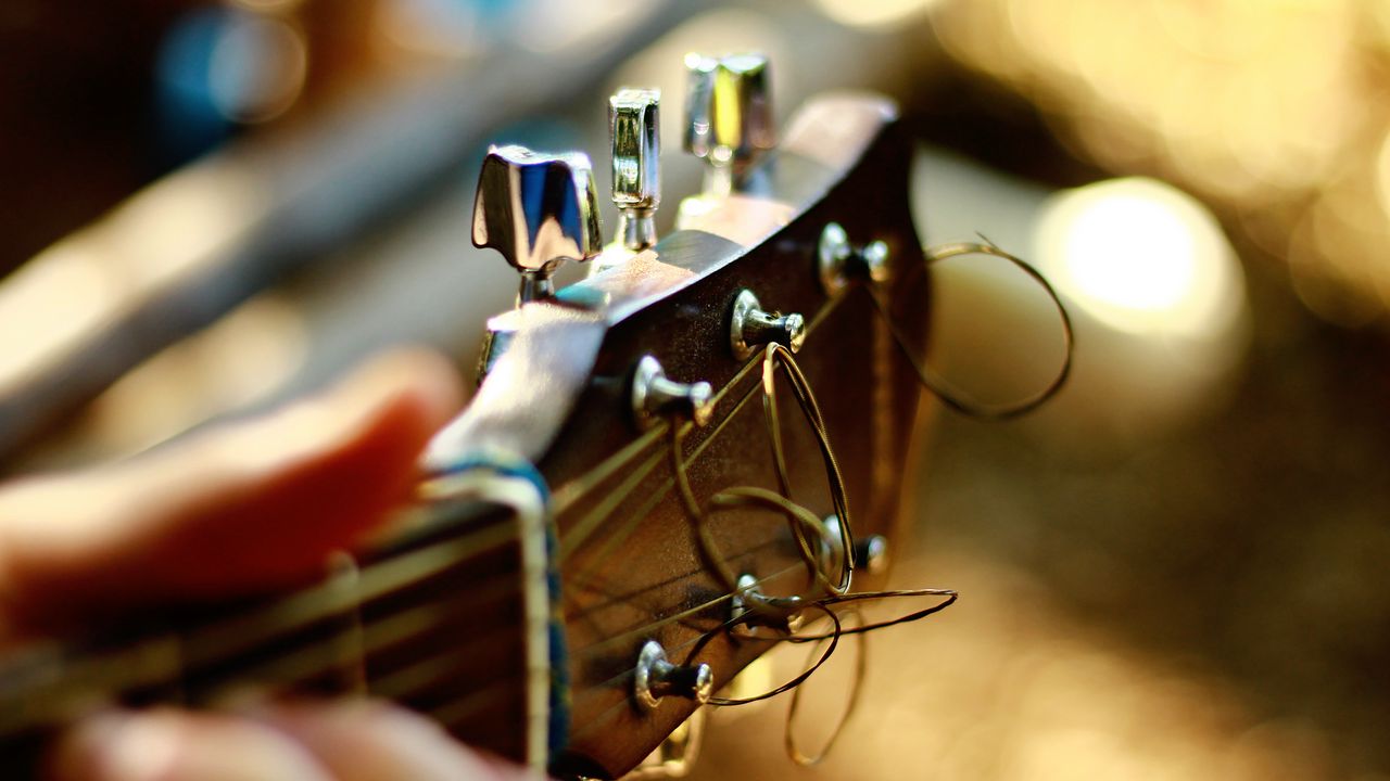 Wallpaper guitar, fingerboard, strings