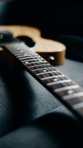 Preview wallpaper guitar, fretboard, musical instrument, macro, strings