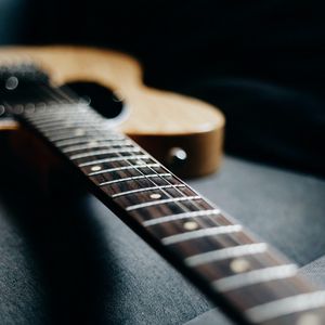 Preview wallpaper guitar, fretboard, musical instrument, macro, strings