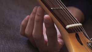 Preview wallpaper guitar, fretboard, strings, hand, musical instrument, music