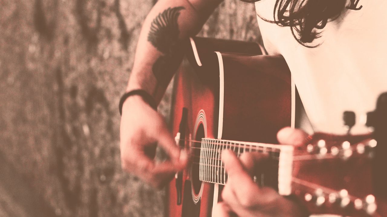 Wallpaper guitar, guitarist, musician, hands