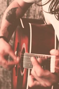 Preview wallpaper guitar, guitarist, musician, hands