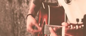 Preview wallpaper guitar, guitarist, musician, hands