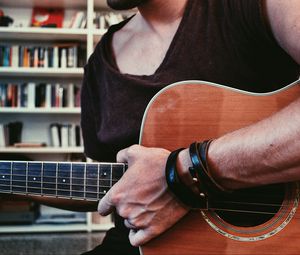 Preview wallpaper guitar, hand, musical instrument