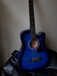 Preview wallpaper guitar, musical instrument, blue