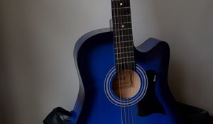 Preview wallpaper guitar, musical instrument, blue