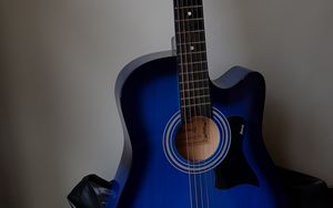 Preview wallpaper guitar, musical instrument, blue
