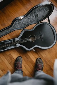 Preview wallpaper guitar, musical instrument, boots