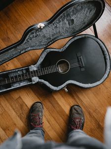 Preview wallpaper guitar, musical instrument, boots