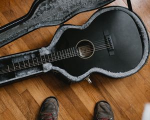 Preview wallpaper guitar, musical instrument, boots