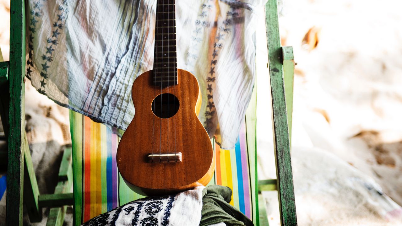 Wallpaper guitar, musical instrument, cloth