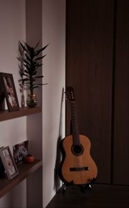 Preview wallpaper guitar, musical instrument, room, interior