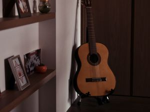 Preview wallpaper guitar, musical instrument, room, interior