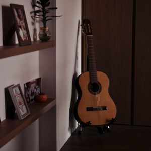 Preview wallpaper guitar, musical instrument, room, interior